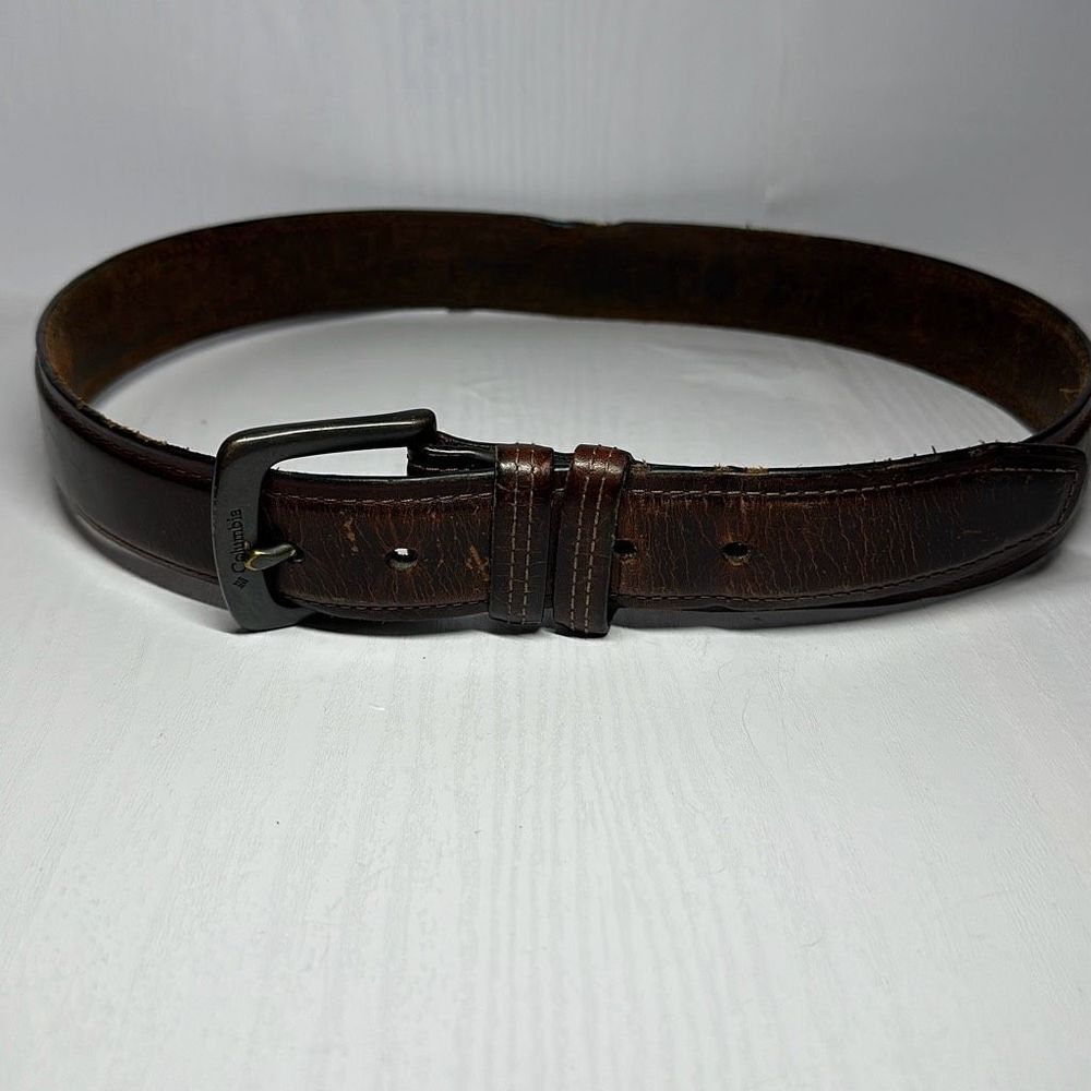 Columbia Men's Double Loop Belt-Casual Dress with Single Prong Buckle for Jeans
